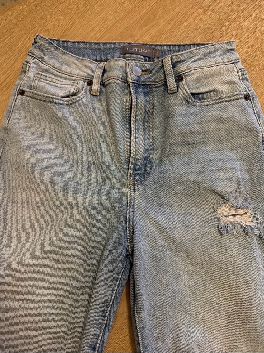 Just USA Women's Light Blue Straight Leg Jeans